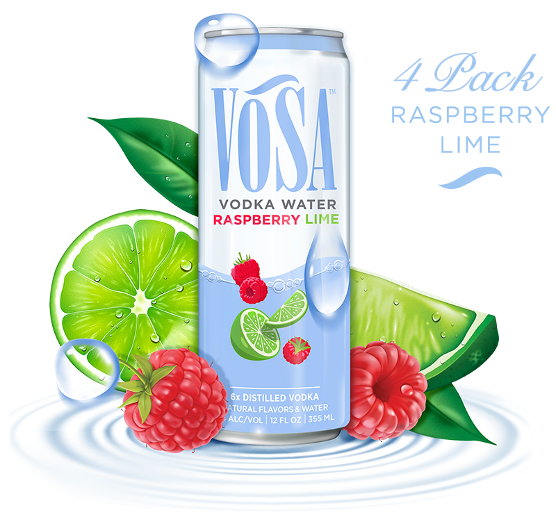 Raspberry Lime Vodka Water
